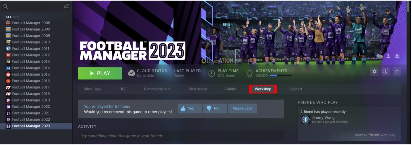 How to Download and Use Community-Created Football Manager Content on Steam  Workshop – SEGA Support