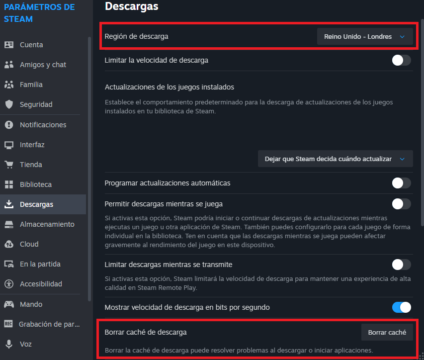 Steam clear download cache ES.png